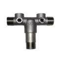 304 Stainless Steel Tee for Pressure Tank Installations - 1 1/4" x 4 1/2" MPT Connection
