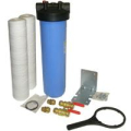 Pentek 20" Big Blue Filter Housing with 1" Inlet/Outlet and Push Fit Quick Connections Package