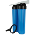 Aqua Science 2 Stage 20" Big Blue Filter Housing 1" NPT Inlet/Outlet