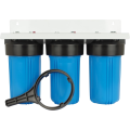 Aqua Science 3 Stage 10" Big Blue Filter Housing 1" NPT Inlet/Outlet