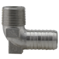304 Stainless Steel 1.25" Barb x 1.25" Male 90 Degree Stainless Steel Insert Fitting