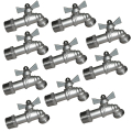 (Qty.10) 304 Stainless Steel 1/4 Turn Ball Hose Bib 1/2" ($17.95 Each)