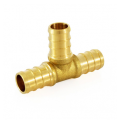 No Lead Brass Pex Tee - 1" x 3/4" x 1"