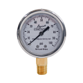 No Lead Brass Pressure Gauge, 1/4" MPT, 100PSI Max.