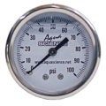 304 Stainless Steel Glycerin Filled Pressure Gauge - 2" Diameter Back Mount