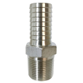 304 Stainless Steel Male Adapter, 75" MPT x 1" Barb