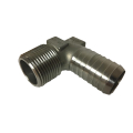 304 Stainless Steel 1" Barb x 1" Male 90 Degree Stainless Steel Insert Fitting